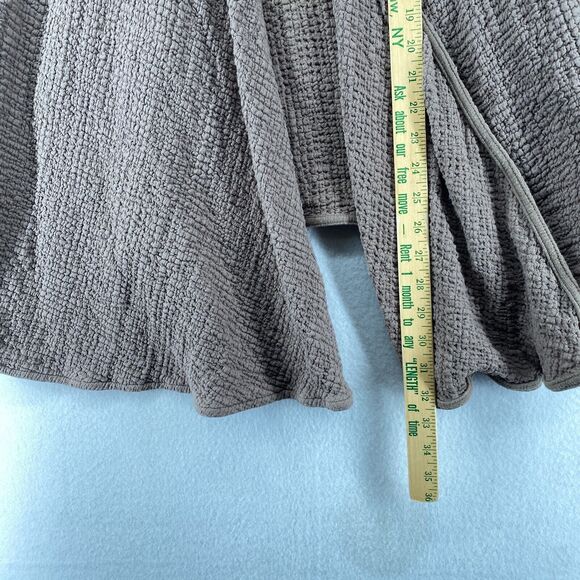 TOFFEE APPLE Tunic Top Womens M Lagenlook Crinkle Gauze Cardigan Cotton Brown - Picture 8 of 10